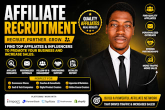 recruit top affiliates and influencers to grow your sales