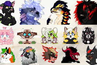 furry pfp furry icon furry badge furry headshot furry profile picture avatar oc