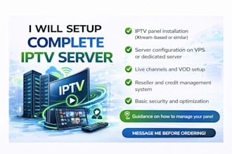 install and configure xui one, xtream ui panel, iptv server setup with security