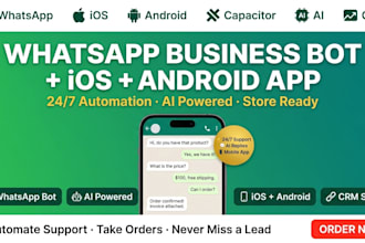 build whatsapp business chatbot android ios app html webapp capacitor automation