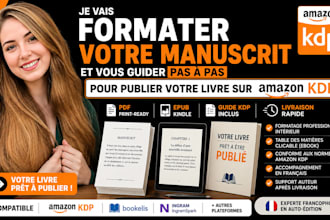 formater votre manuscrit et vous guider a pas pour publier votre livre sur KDP