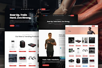 build gym store fitness equipment shopify website health gym dropshipping store