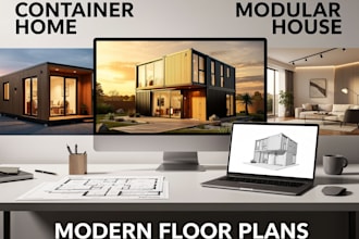 draw modern shipping container homes prefab cabins modular house layouts plans