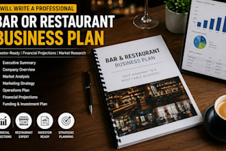 write a professional bar or restaurant business plan with financial projections