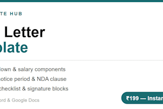 create professional HR documents and templates for indian businesses