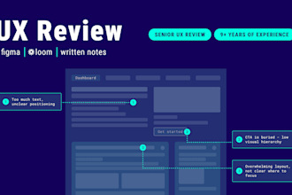do a senior UX design review for saas or web app
