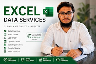 work on excel as a data entry operator and data cleaning