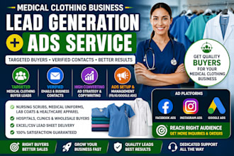 generate high targeted medical clothing and nursing scrubs buyer leads for sales