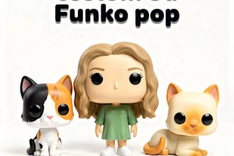 create cute 3d models character, funko pop, and action figures for printing