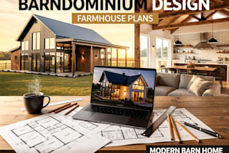 draw modern barndominium farmhouse ranch pole barn house floor plan modular home