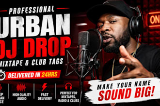 make custom dj intro mixtape drop and radio sweeper