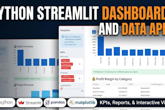build interactive python streamlit dashboards and data apps