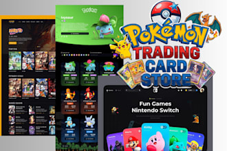 design pokemon shopify store trading card store tcg pokemon website pokemon logo