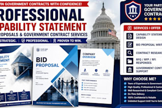 design a professional and winning capability statement for government contracts