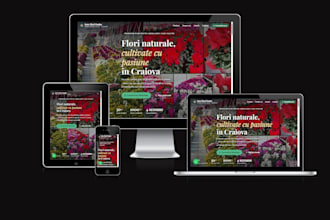 create a professional website for flower shops and local plant businesses