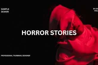 design horror youtube thumbnails in canva