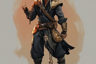 dnd character art full details