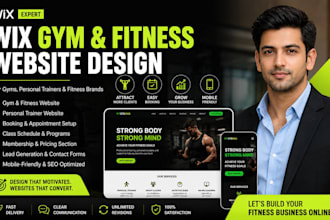 design wix gym website personal trainer website fitness brand website