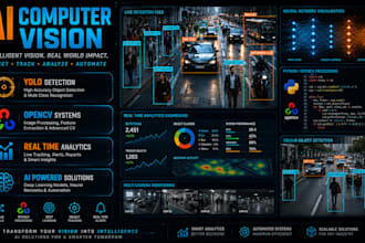 develop ai computer vision, yolo object detection and opencv systems