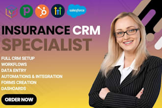 automate insurance CRM with gohighlevel zoho hubspot activecampaign, monday sale