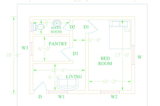 draw house floor plans with dimensions in auto cad