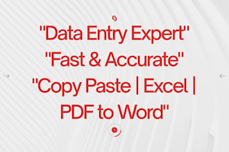 do data entry copy paste and typing work