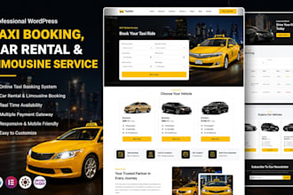 wordpress chauffeur taxi booking website car rental limosine service lead