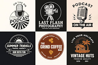 design a unique vintage retro logo for your business