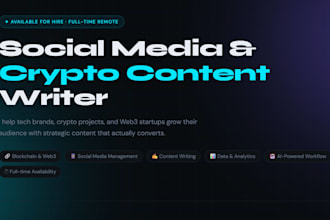 manage your social media and write crypto and web3 content