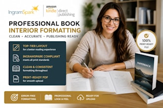 format your book for paperback print with ingramspark compliance standards