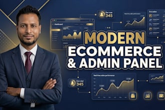 build professional react ecommerce website with admin panel