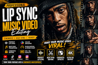 create cinematic lip sync music video and cinematic lip sync for your song