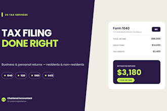 prepare and file your US federal and state tax returns