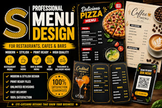 design restaurant cafe and bar menus