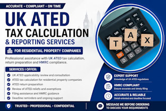 prepare UK ated tax calculations and returns for residential property companies