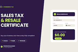 register your US sales tax permit and resale certificate
