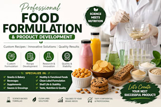provide expert food formulation services and snack