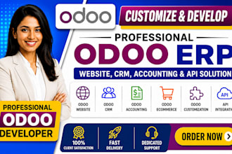 customize and develop professional odoo erp website CRM accounting solution
