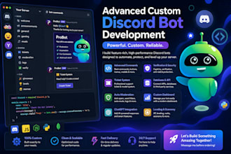 professional custom discord bot development custom gui dashboard