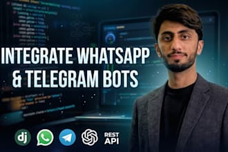 integrate whatsapp, telegram, and ai chatbot into your web app