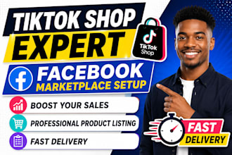 setup and optimize your tiktok shop and facebook marketplace