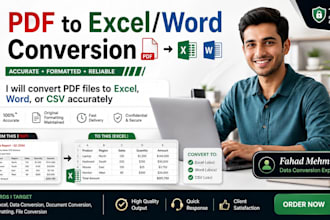 pdf to excel, word, or CSV accurately
