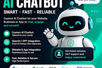 build custom ai chatbots for your  website and business