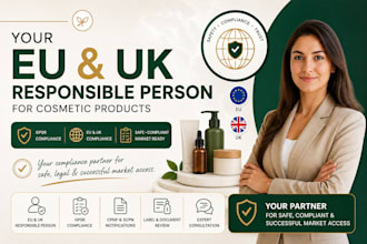 be your eu uk responsible person for gpsr, eu uk complaince for cosmetic product