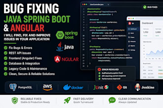 fix bugs in your java spring boot or angular application