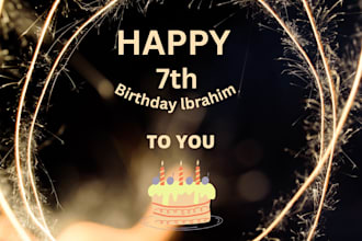 create custom birthday banner design in 24 hours