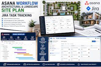 create asana workflow architectural landscape site plan jira task tracking