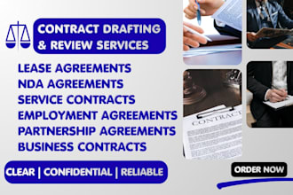 draft and review contracts, agreements, and legal documents