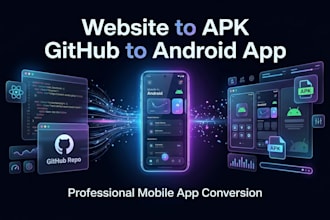 convert your website or github project into android apk app