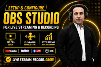 setup configure obs studio for live streaming recording
